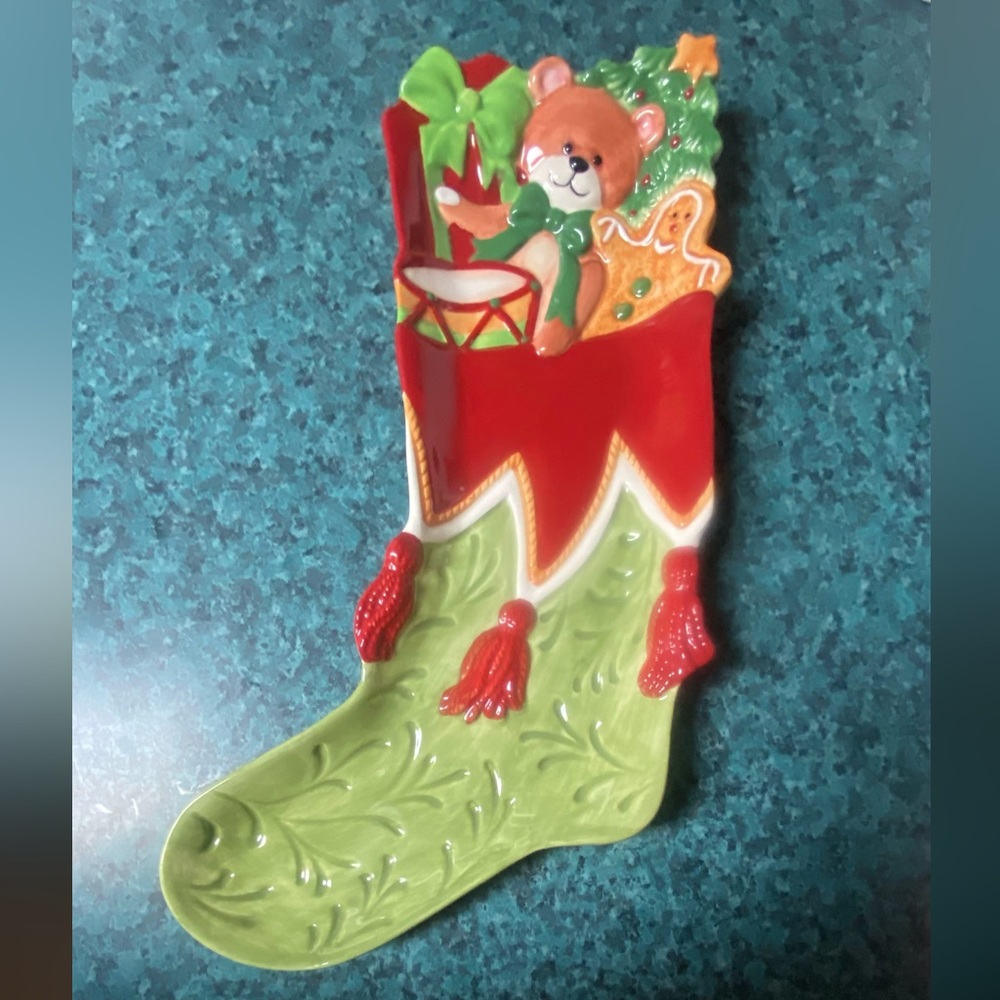 Fitz & Floyd Snack Therapy Stocking Tray